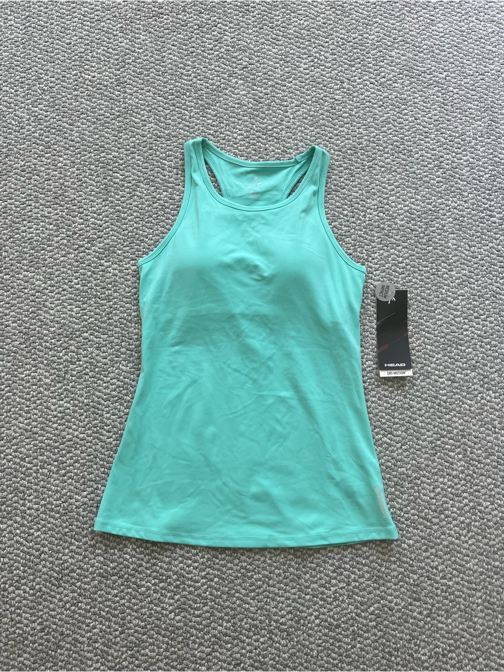 HEAD Women's Racerback Shelf Bra Athletic Tank Top Teal Seafoam